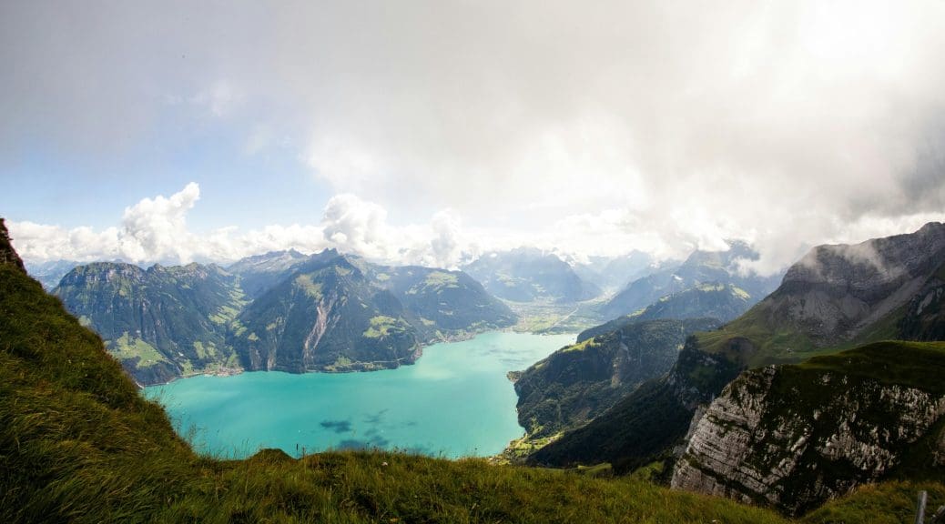 Alpine mountains in the summer