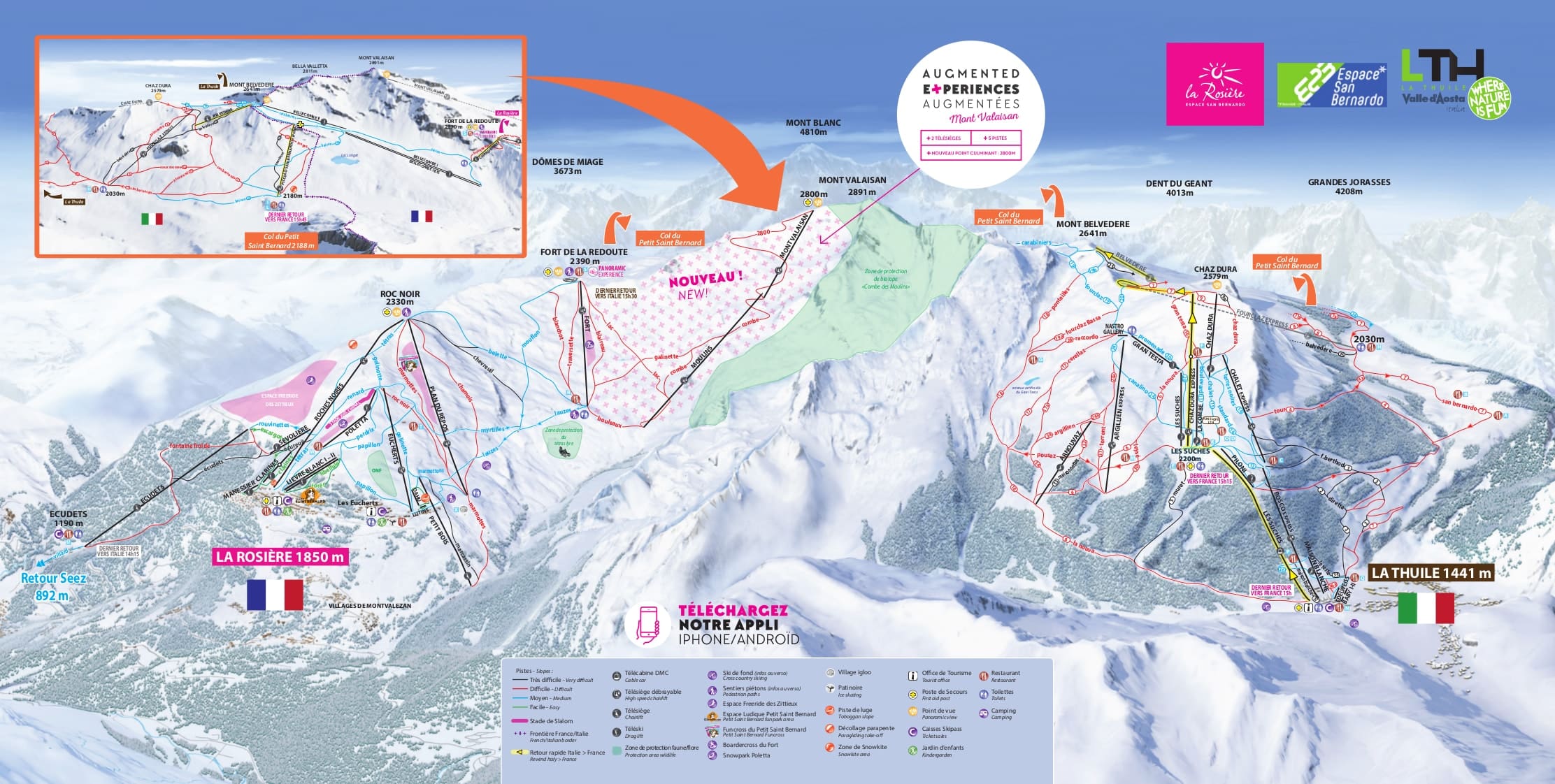 La Rosiere Piste Map