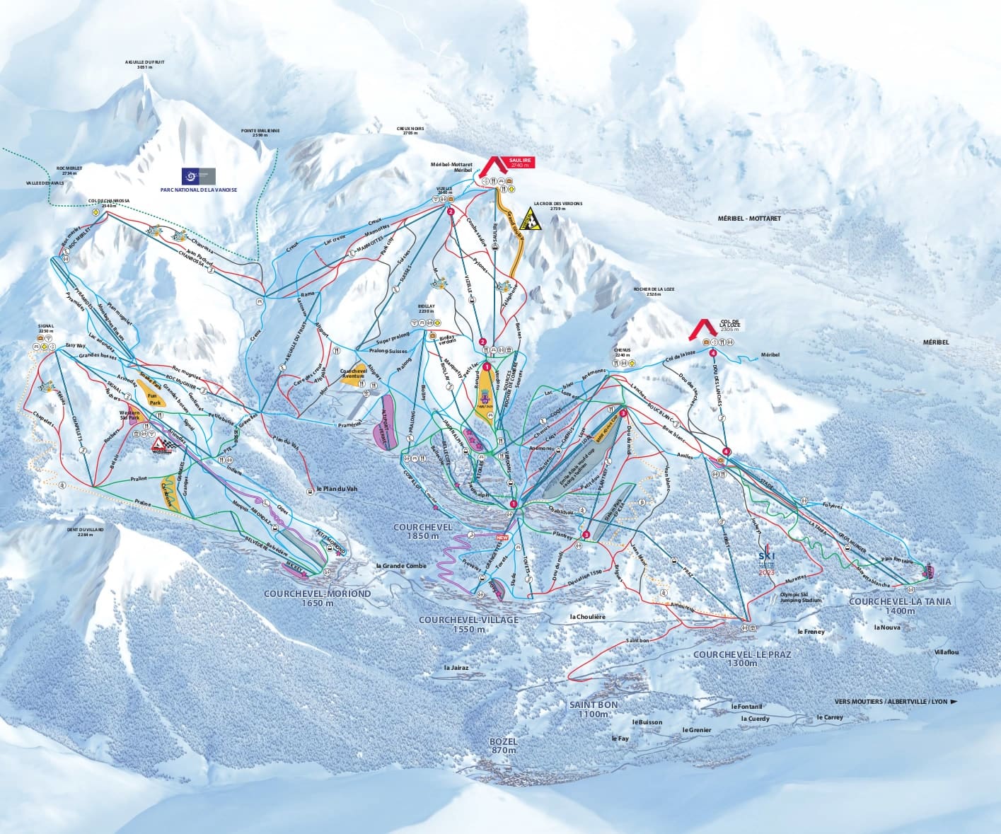 La Tania Piste Map