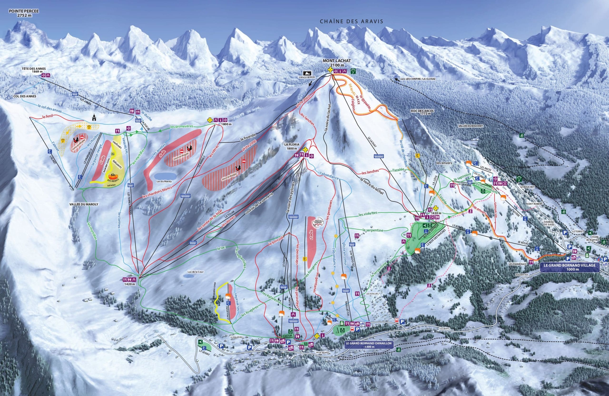 Le Grand Bornand Piste Map