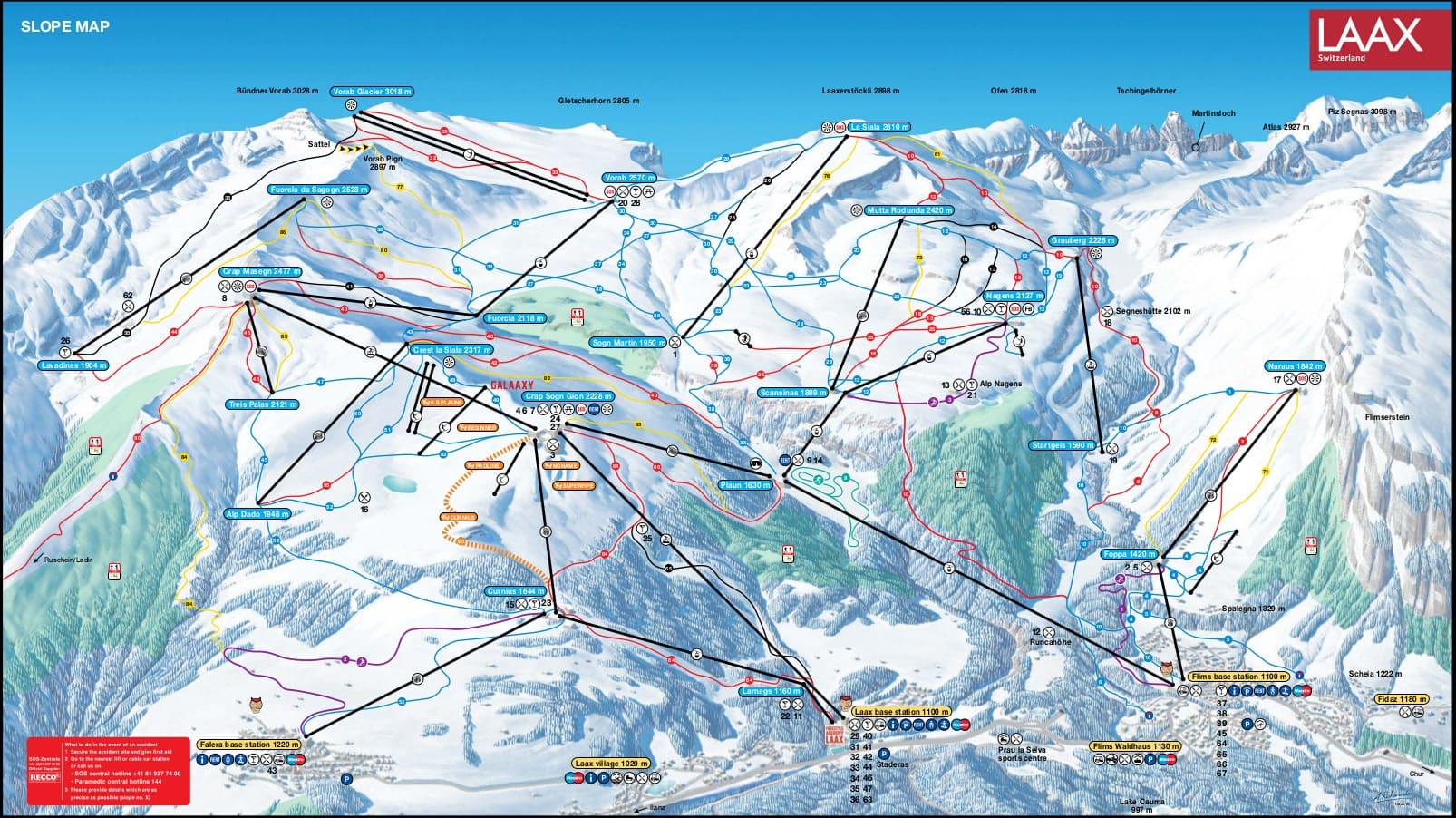 Laax Piste Map