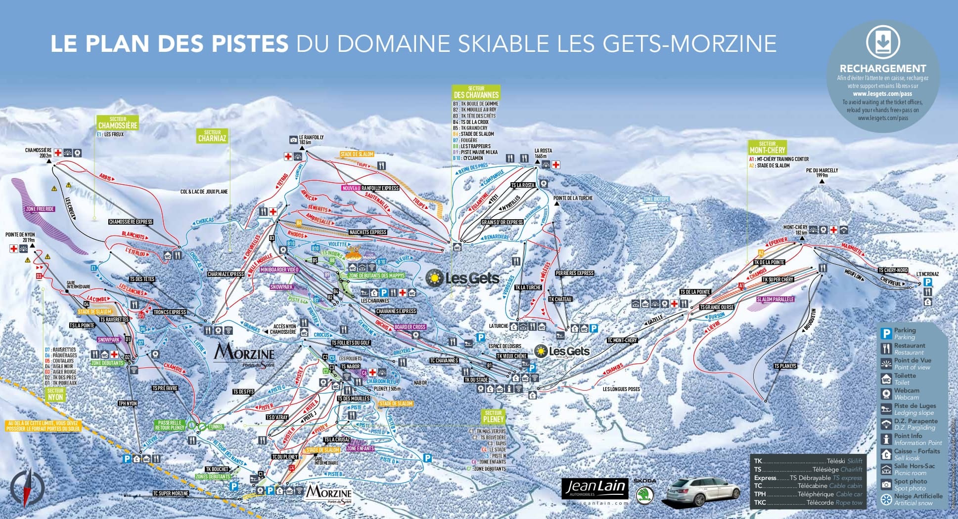 Les Gets, Morzine Piste Map