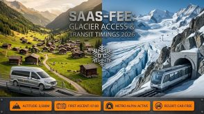 Summer Transit Timings for Glacier Access in Saas-Fee