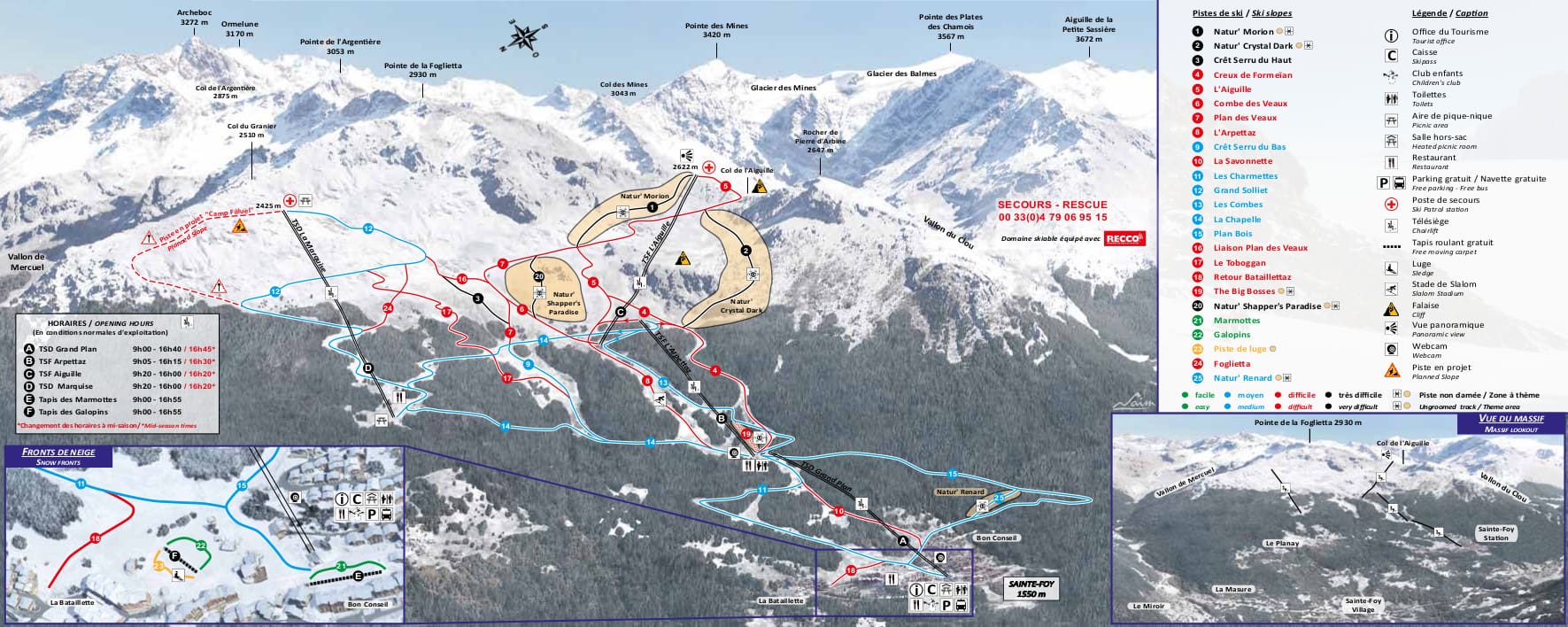 Sainte Foy Piste Map