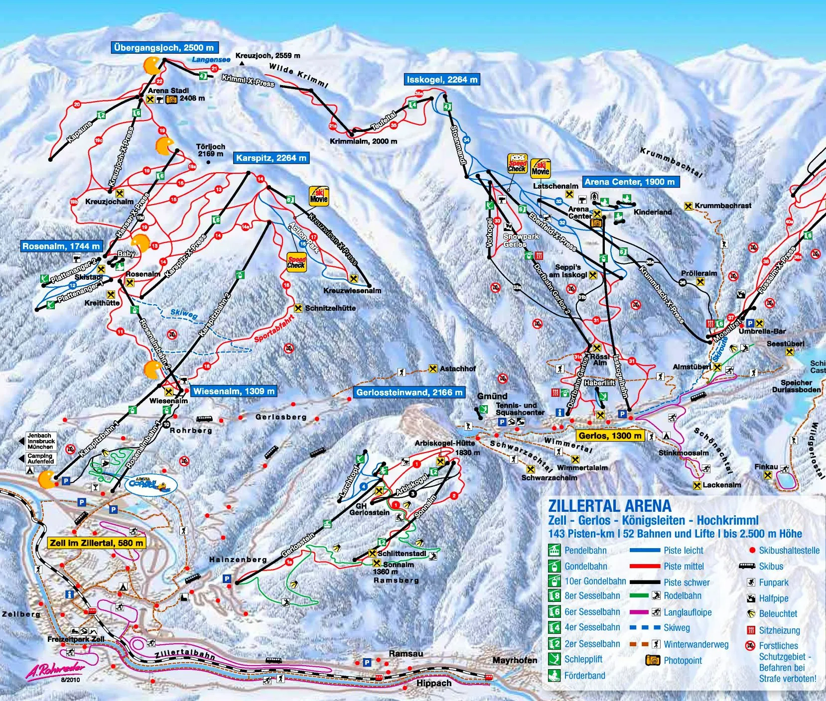 zell-am-ziller-ski-map